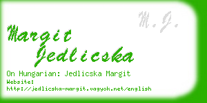 margit jedlicska business card